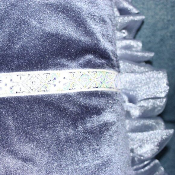 Blue Paisley Euro 22 x 22 Oversized Throw Pillow Handmade NEW - Picture 8 of 13